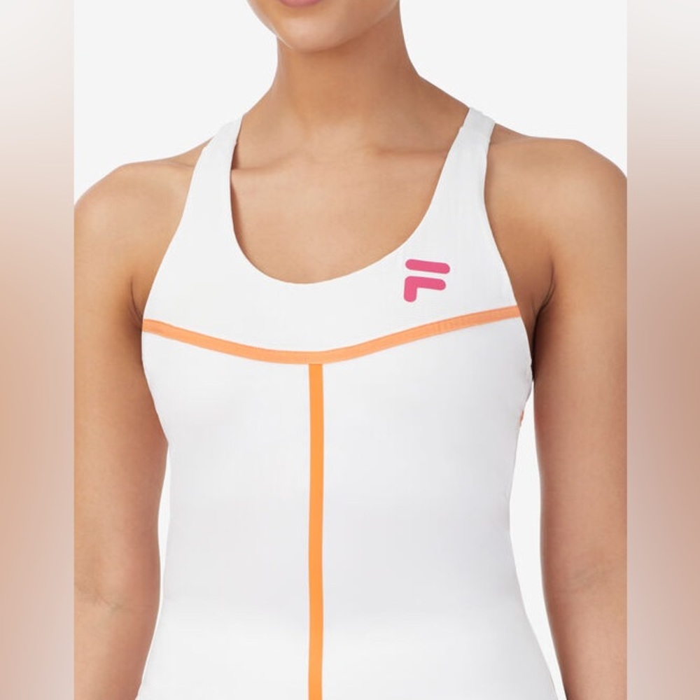 NWT Fila Women’s Fuschia Orange Christopher Bevans Tennis Racerback Top